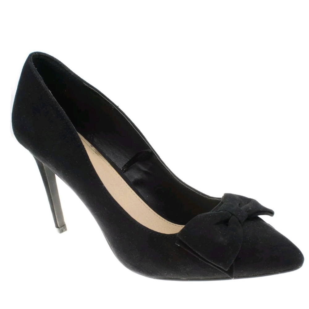 Forever 21 Black Bow Heels